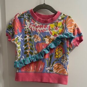 Matilda Jane Multicolor Floral Ruffle Tee